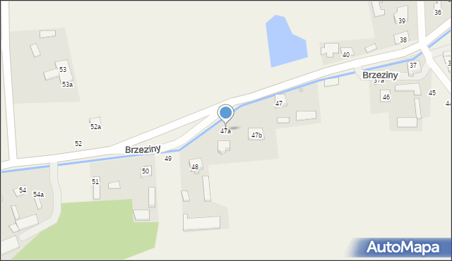 Brzeziny, Brzeziny, 47a, mapa Brzeziny