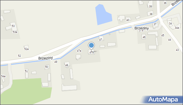 Brzeziny, Brzeziny, 47b, mapa Brzeziny