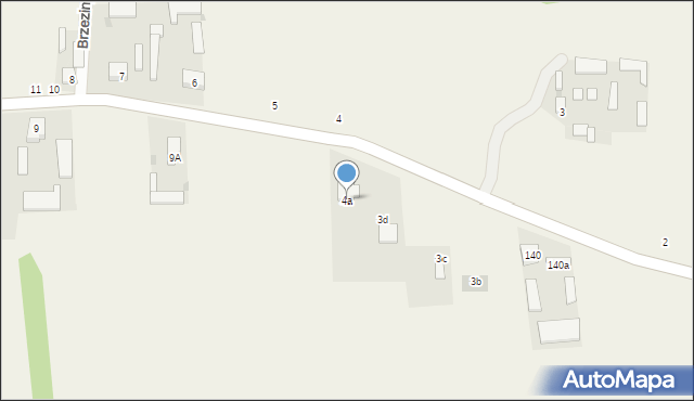 Brzeziny, Brzeziny, 4a, mapa Brzeziny