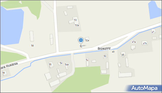 Brzeziny, Brzeziny, 52, mapa Brzeziny