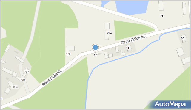 Brzeziny, Brzeziny, 57, mapa Brzeziny