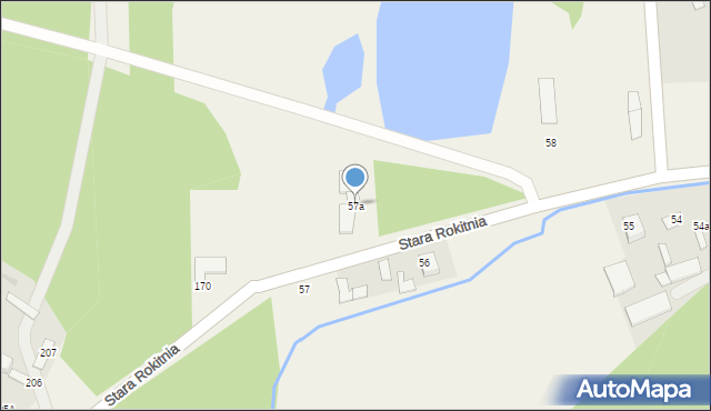 Brzeziny, Brzeziny, 57a, mapa Brzeziny