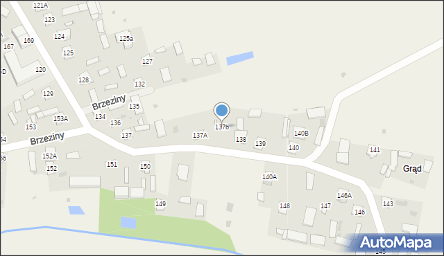 Brzeziny, Brzeziny, 137b, mapa Brzeziny