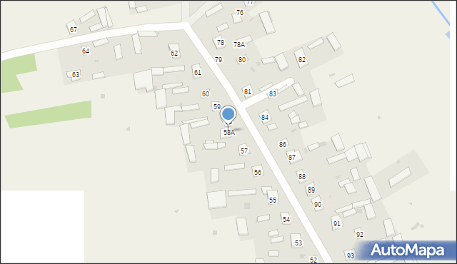 Brzeziny, Brzeziny, 58A, mapa Brzeziny