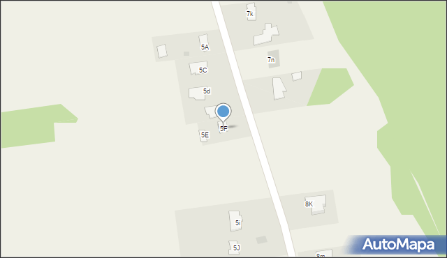 Brzeziny, Brzeziny, 5F, mapa Brzeziny