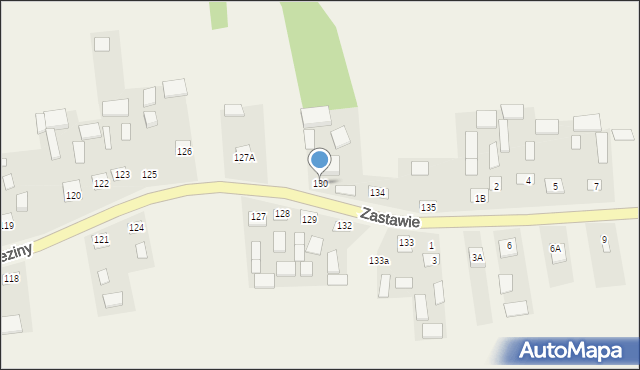 Brzeziny, Brzeziny, 130, mapa Brzeziny