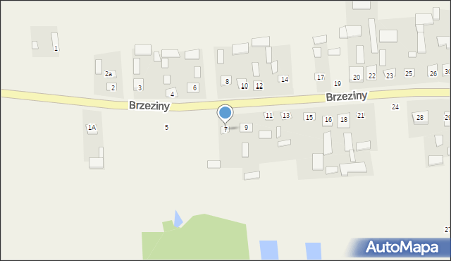 Brzeziny, Brzeziny, 7, mapa Brzeziny