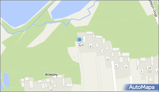 Brzeziny, Brzeziny, 7a, mapa Brzeziny
