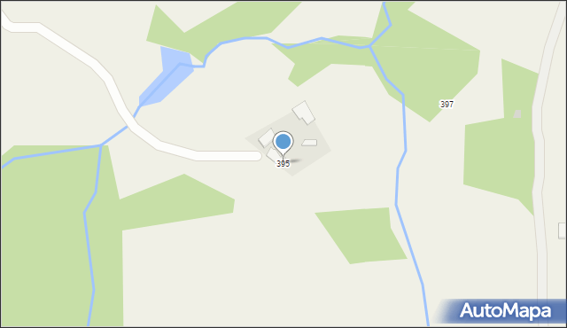 Brzeziny, Brzeziny, 395, mapa Brzeziny