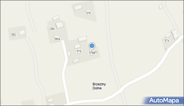 Brzeziny, Brzeziny, 579a, mapa Brzeziny