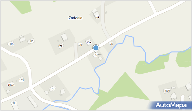 Brzeziny, Brzeziny, 77, mapa Brzeziny