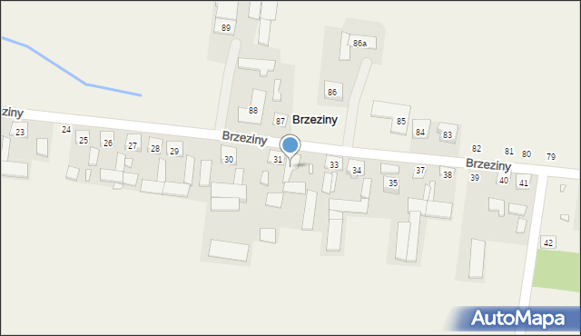 Brzeziny, Brzeziny, 32, mapa Brzeziny