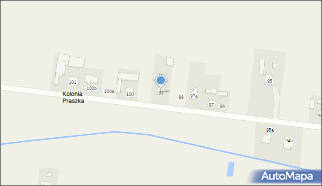 Brzeziny, Brzeziny, 99, mapa Brzeziny