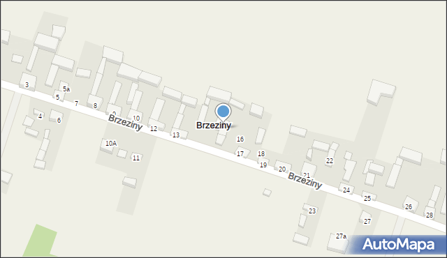 Brzeziny, Brzeziny, 15, mapa Brzeziny