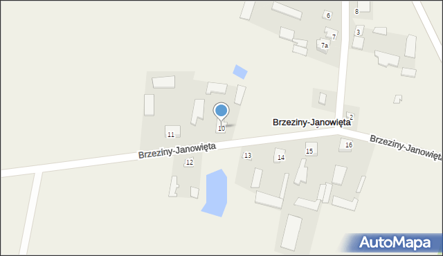 Brzeziny-Janowięta, Brzeziny-Janowięta, 10, mapa Brzeziny-Janowięta