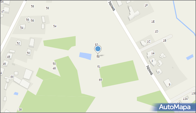 Brzeziny Nowe, Brzeziny Nowe, 59, mapa Brzeziny Nowe