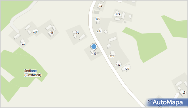 Brzezna, Brzezna, 435, mapa Brzezna