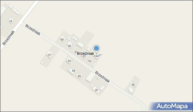 Brzeźniak, Brzeźniak, 61a, mapa Brzeźniak