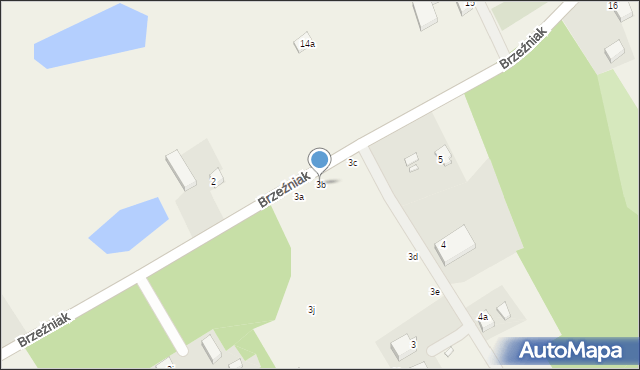Brzeźniak, Brzeźniak, 3b, mapa Brzeźniak