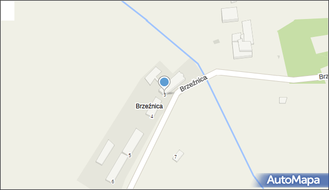 Brzeźnica, Brzeźnica, 3, mapa Brzeźnica