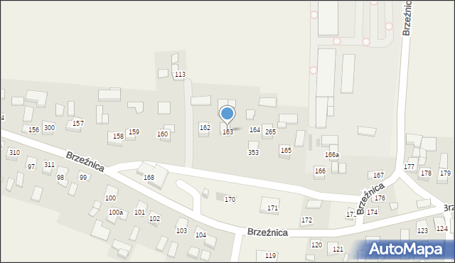 Brzeźnica, Brzeźnica, 163, mapa Brzeźnica