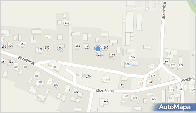 Brzeźnica, Brzeźnica, 353, mapa Brzeźnica