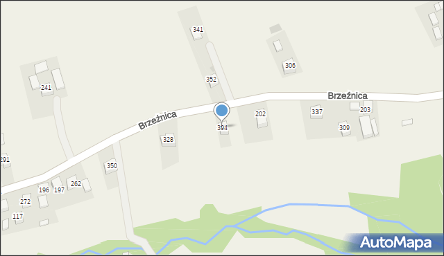 Brzeźnica, Brzeźnica, 394, mapa Brzeźnica