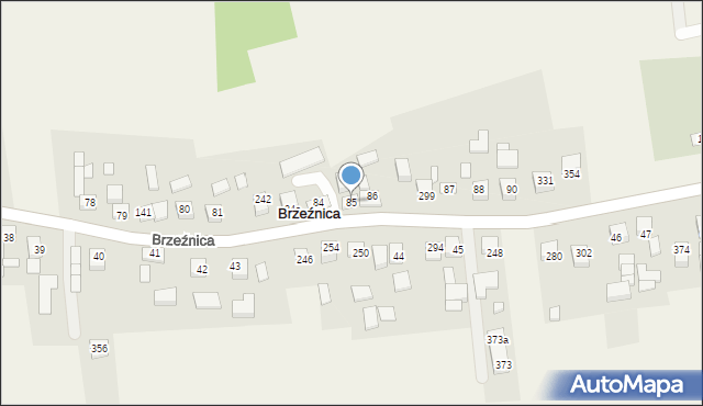 Brzeźnica, Brzeźnica, 85, mapa Brzeźnica