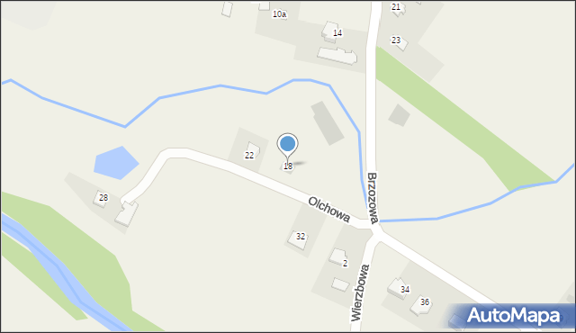 Brzeźnica, Brzozowa, 18, mapa Brzeźnica