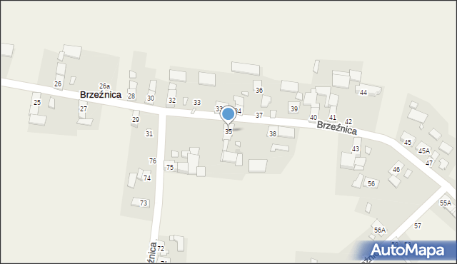 Brzeźnica, Brzeźnica, 35, mapa Brzeźnica