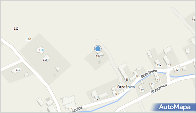 Brzeźnica, Brzeźnica, 39a, mapa Brzeźnica