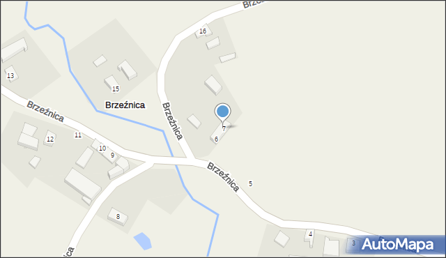 Brzeźnica, Brzeźnica, 7, mapa Brzeźnica