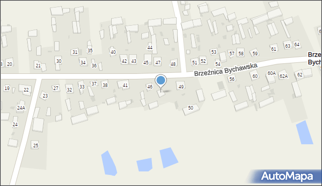 Brzeźnica Bychawska, Brzeźnica Bychawska, 46a, mapa Brzeźnica Bychawska