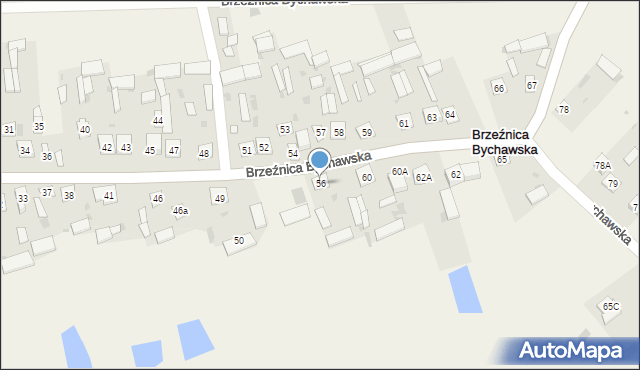 Brzeźnica Bychawska, Brzeźnica Bychawska, 56, mapa Brzeźnica Bychawska