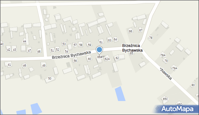 Brzeźnica Bychawska, Brzeźnica Bychawska, 60A, mapa Brzeźnica Bychawska