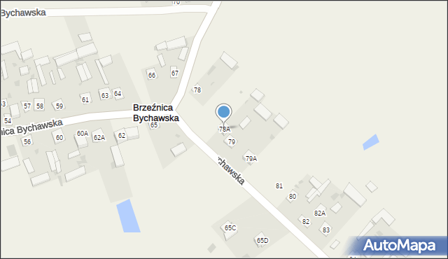 Brzeźnica Bychawska, Brzeźnica Bychawska, 78A, mapa Brzeźnica Bychawska