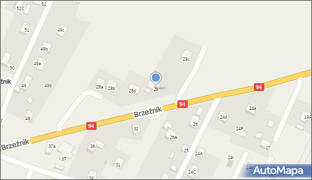 Brzeźnik, Brzeźnik, 28, mapa Brzeźnik