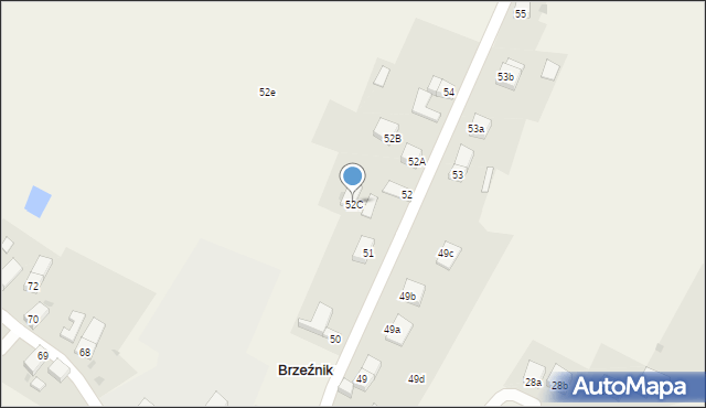 Brzeźnik, Brzeźnik, 52C, mapa Brzeźnik