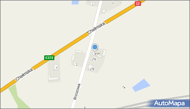 Brzeźno, Brzozowa, 3, mapa Brzeźno