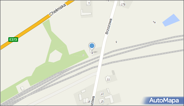 Brzeźno, Brzozowa, 4, mapa Brzeźno