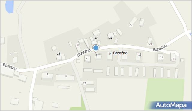 Brzeźno, Brzeźno, 8, mapa Brzeźno