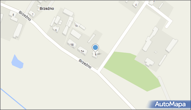 Brzeźno, Brzeźno, 5, mapa Brzeźno