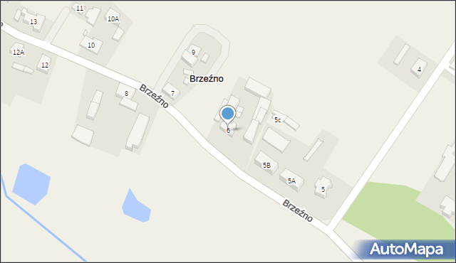 Brzeźno, Brzeźno, 6, mapa Brzeźno