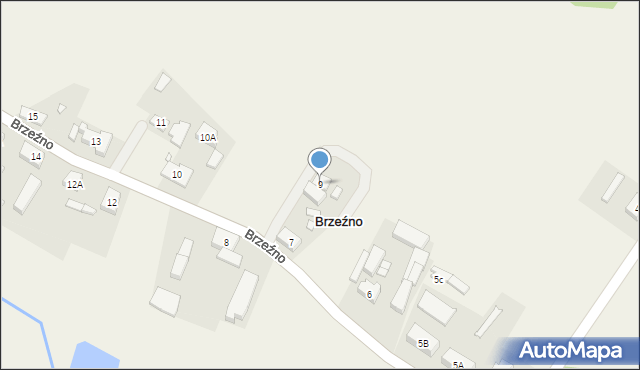 Brzeźno, Brzeźno, 9, mapa Brzeźno