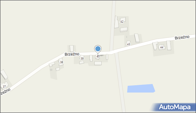 Brzeźno, Brzeźno, 40, mapa Brzeźno