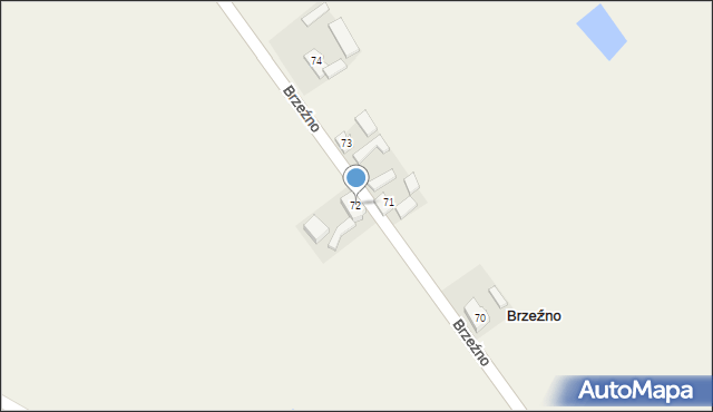 Brzeźno, Brzeźno, 72, mapa Brzeźno