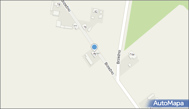 Brzeźno, Brzeźno, 75, mapa Brzeźno