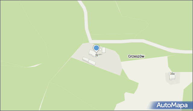 Brzeźno, Brzeźno, 38, mapa Brzeźno