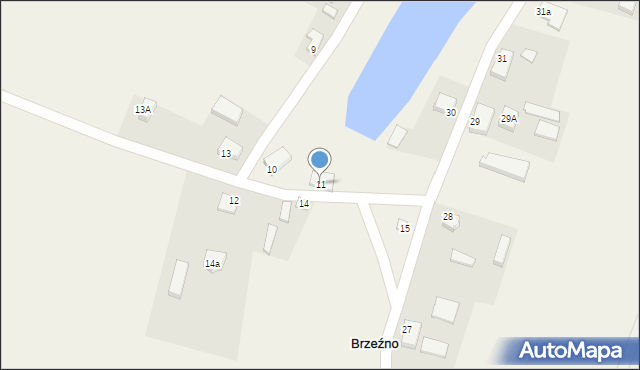 Brzeźno, Brzeźno, 11, mapa Brzeźno