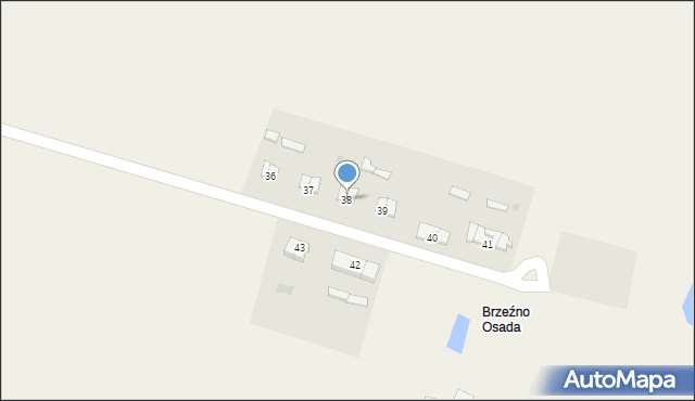 Brzeźno, Brzeźno, 38, mapa Brzeźno